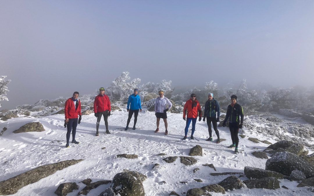 Entrenamiento equipo de competición. La salamanca con nieve.